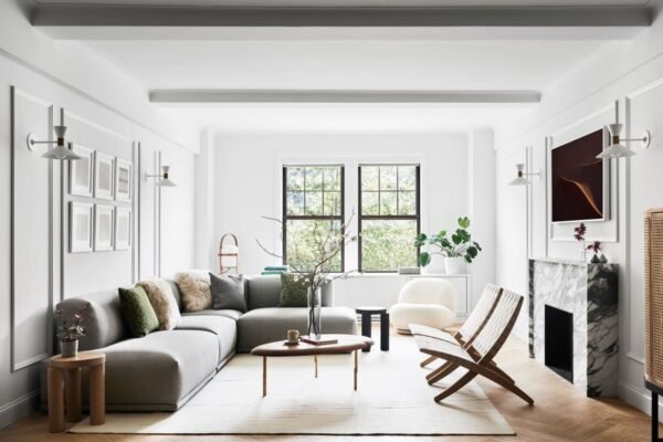 couch, center table, chairs, flower vessel showing how to decorate different apartment types